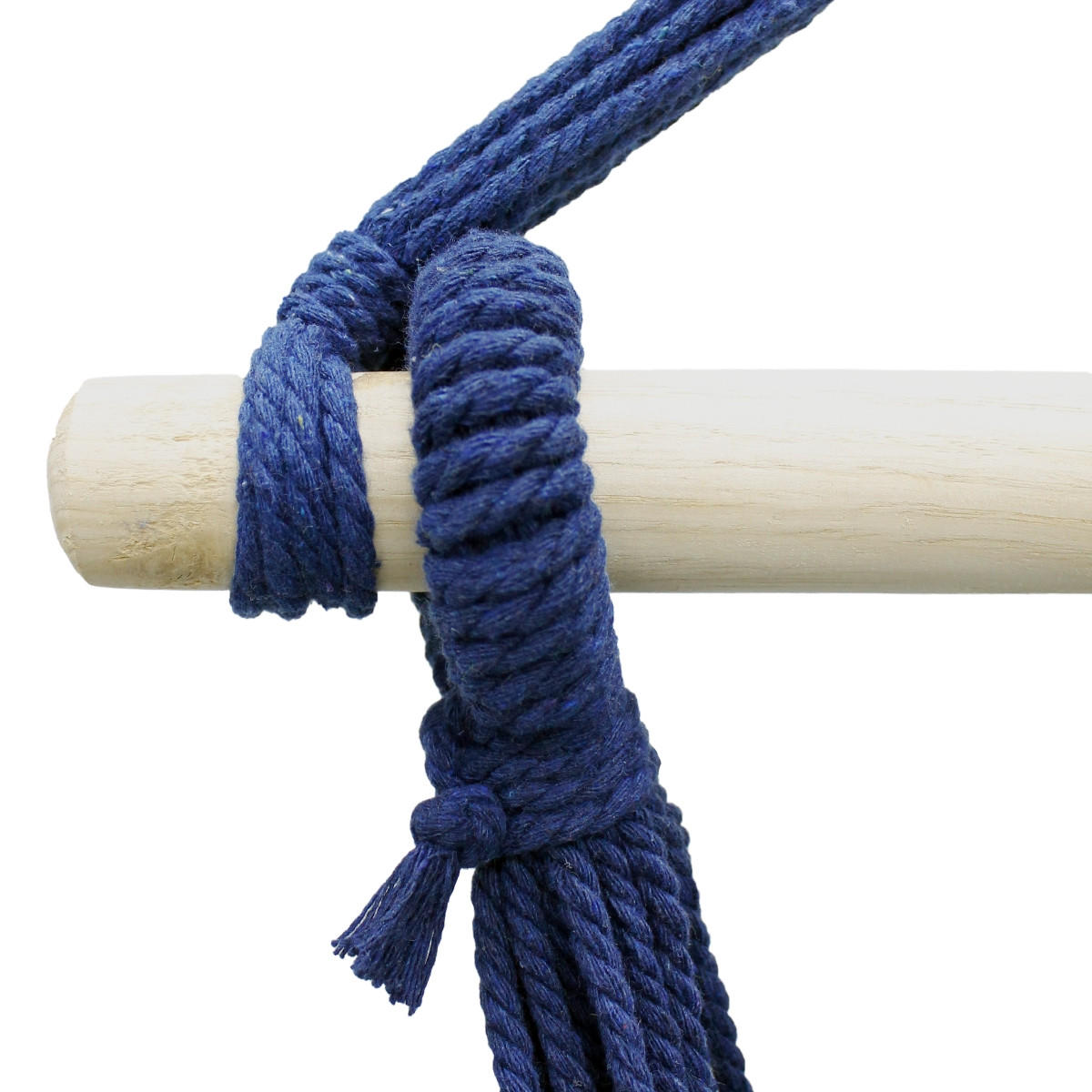 HÄNGESESSEL Baumwolle, Blau/Grün - Blau, Holz (90/120/60cm) - ECD-Germany