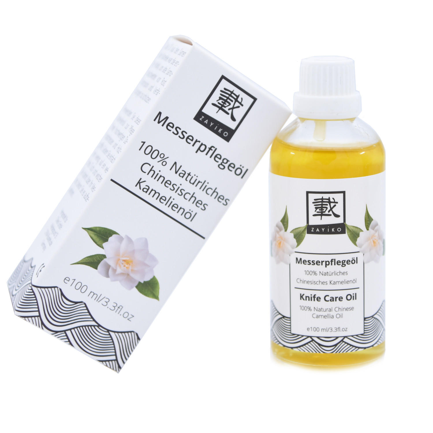 MESSERPFLEGEÖL 100 ml - Gelb, Glas (1cm) - Zayiko