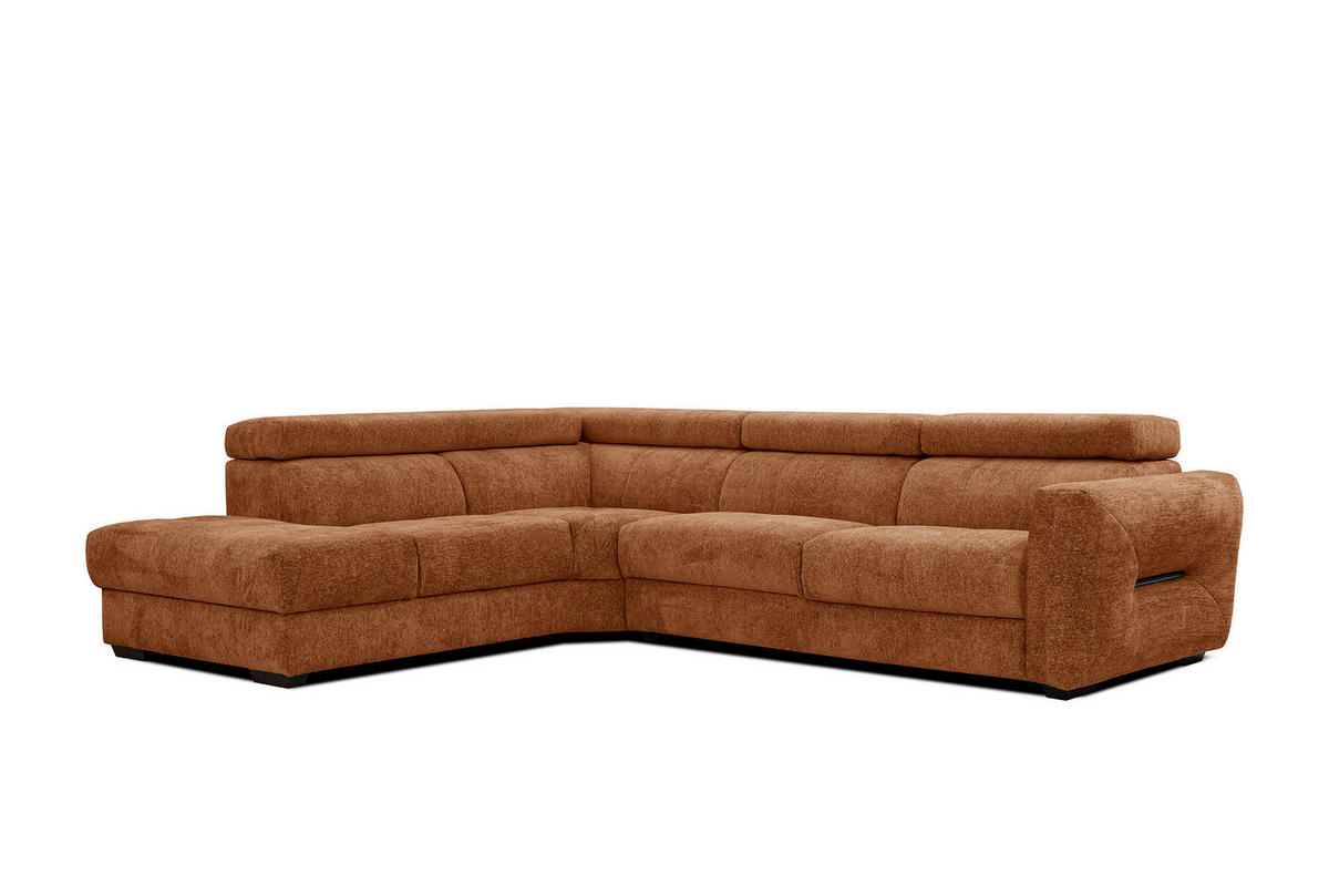 ECKSOFA CALVERA 5-Sitzer, dunkelorange - Dunkelorange, Holzwerkstoff/Textil (239/298cm) - Courtois Laville