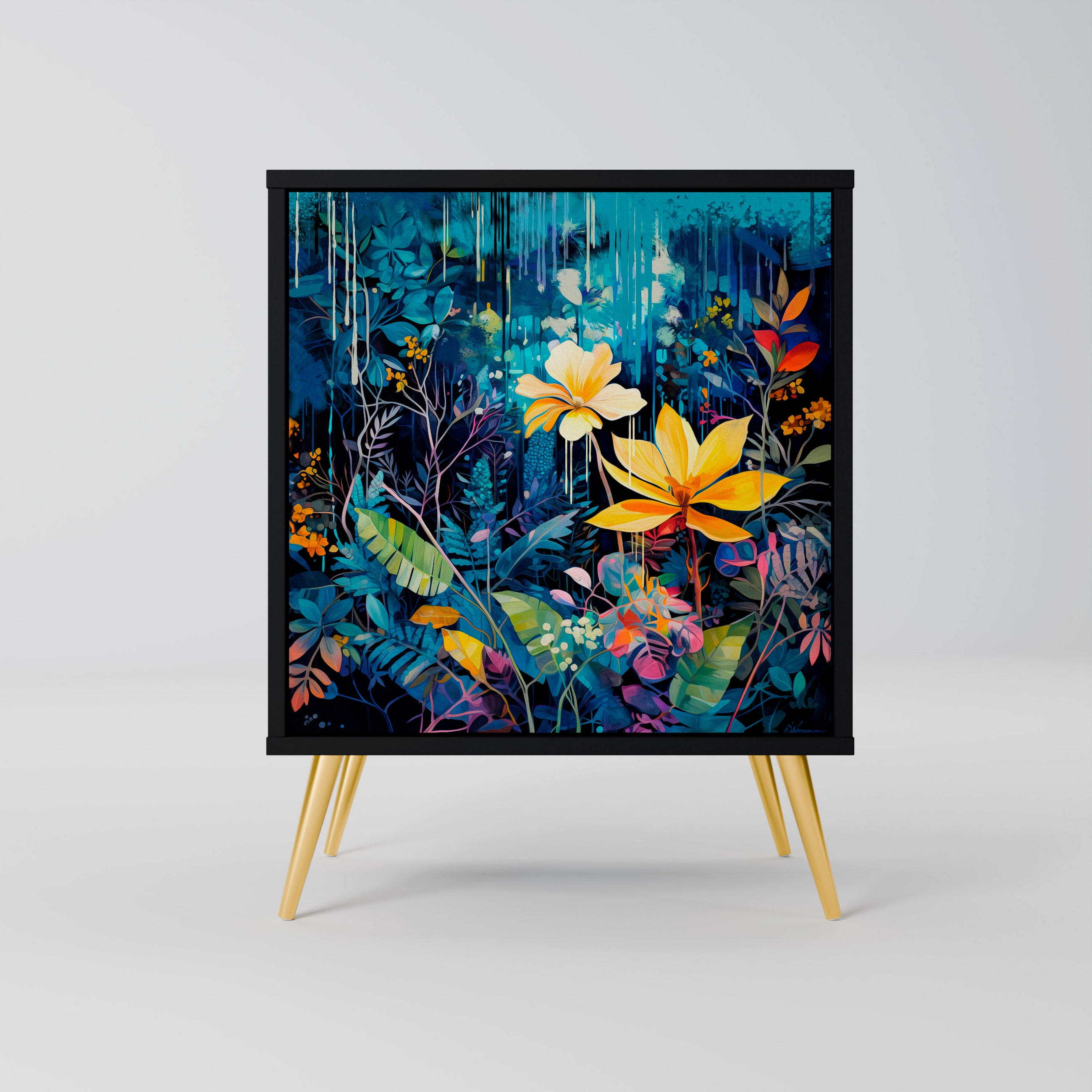 SpaceRebels Sideboard Schwarz 57.5x75.5x42 cm