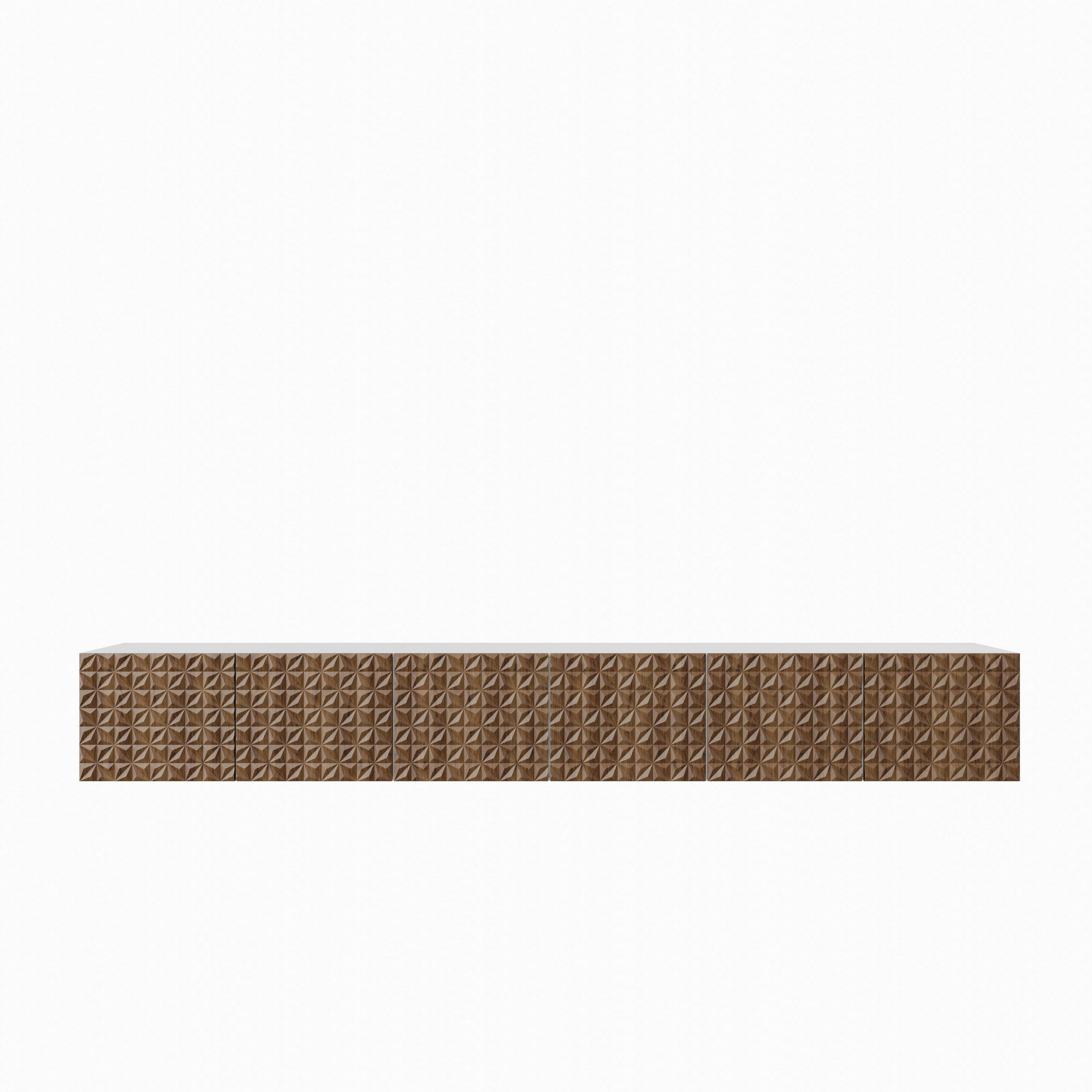 LOWBOARD ROVA 300/41/40 cm, Hängender TV-Schrank Weiß / Eichefarben - Eichefarben/Braun, Holzwerkstoff (300/41/40cm) - MASSENO