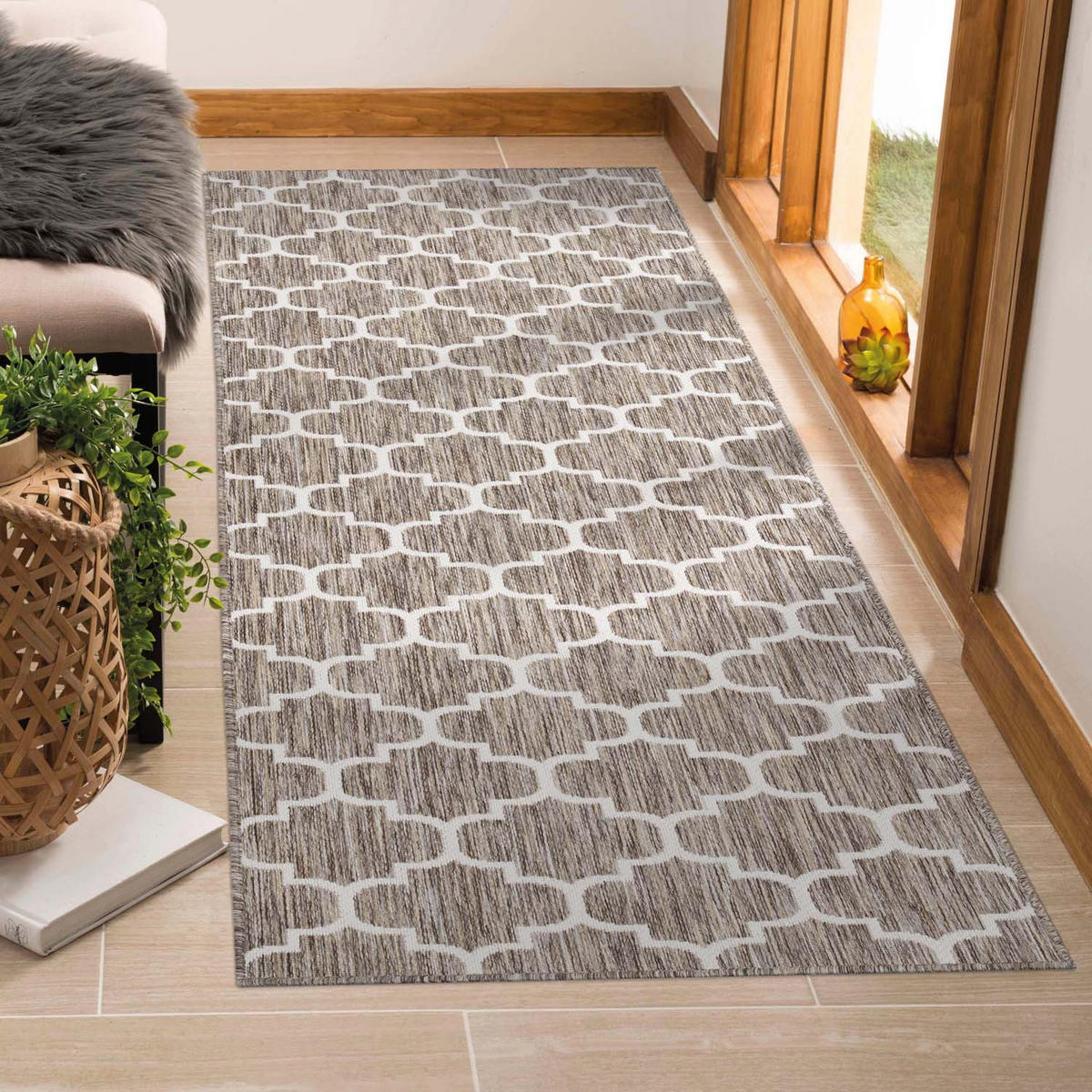 OUTDOOR-TEPPICH Sun 462 Beige 80x250 cm - Beige, Textil (80/250cm) - carpet city