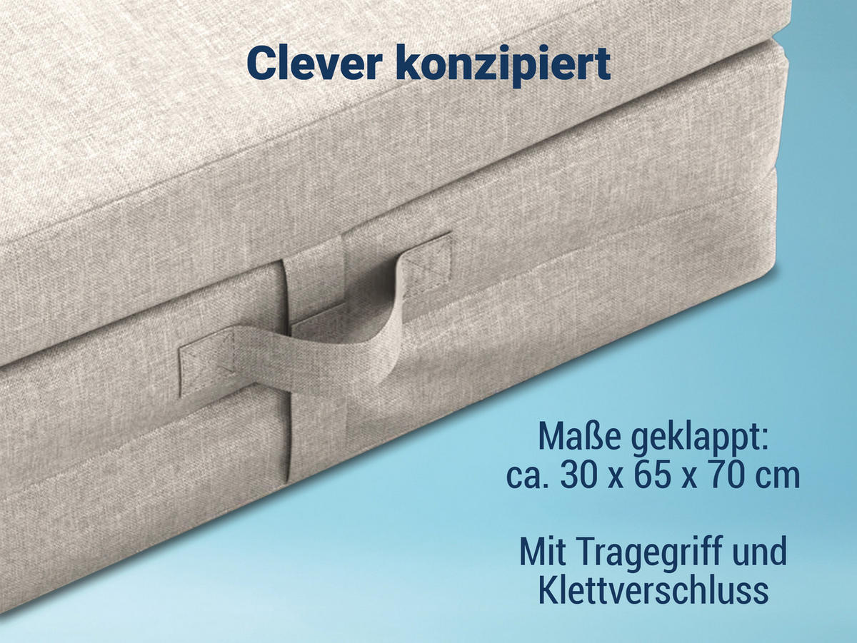 FALTMATRATZE Samba , Farbe: Sand - Sandfarben, Textil (70/190cm) - Sun Garden