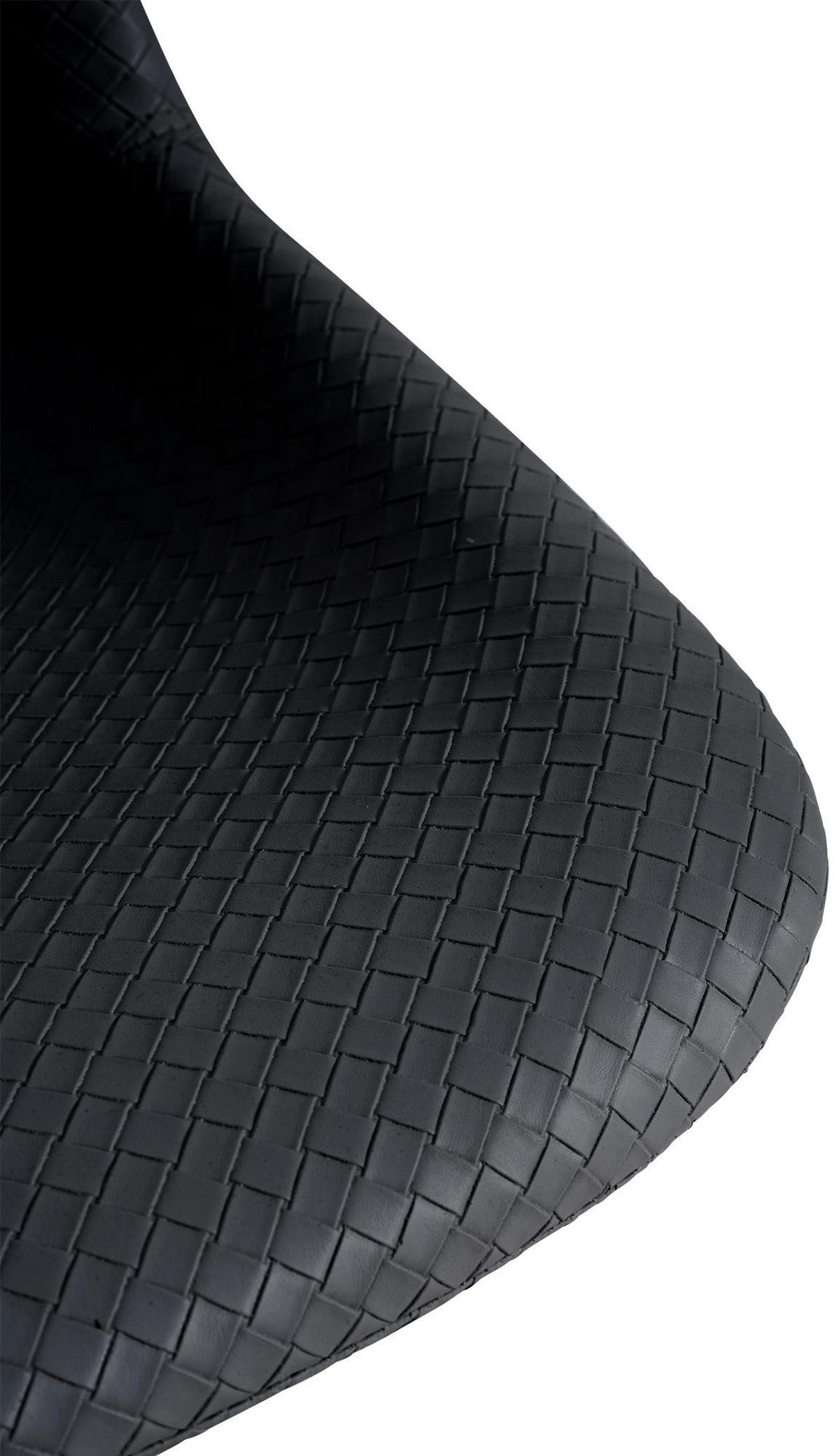 BARHOCKER Lederlook schwarz - Schwarz, Textil/Metall (43/79/49cm) - CLP