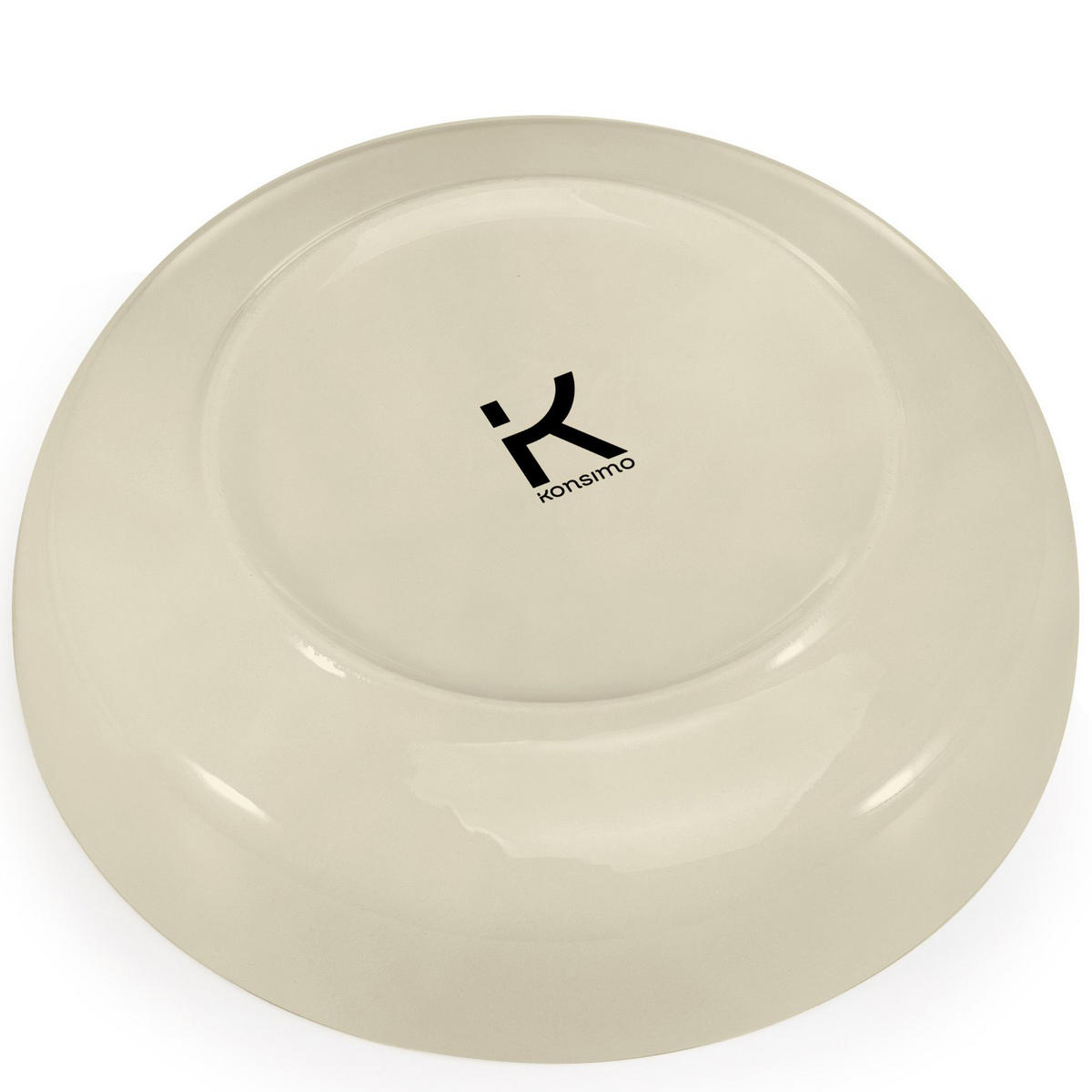 TELLER-SET VICTO 6-tlg Suppenteller - Beige, Keramik (18cm) - KONSIMO®