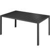 GARTENTISCH Bianca,150 x 90 x 74,5 cm,schwarz/schwarz - Schwarz, Metall (150/90/74.5cm) - tectake