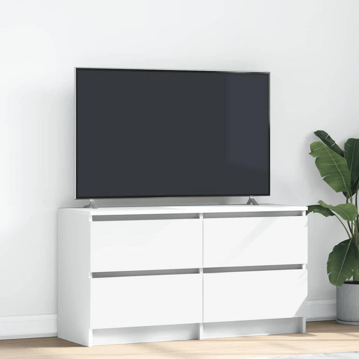 TV-SCHRANK Weiss 100/35/54 Cm Holzwerkstoff - Weiß, Holzwerkstoff (35/54/100cm) - vidaXL