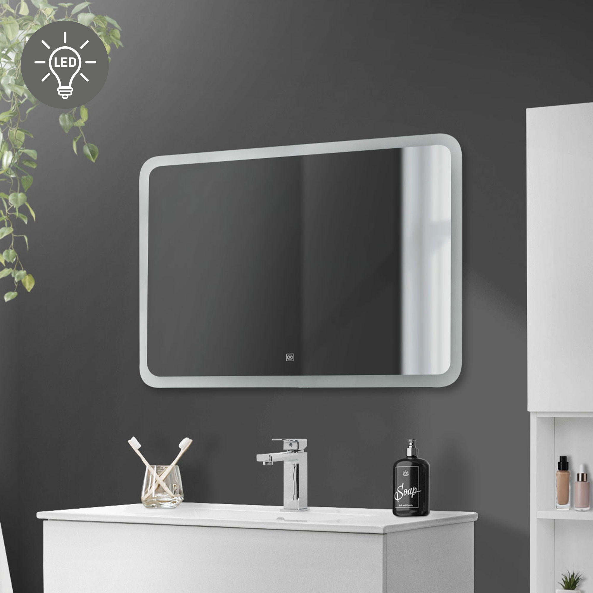 SPIEGEL - Weiß, Glas (2/60/90cm) - ML-DESIGN