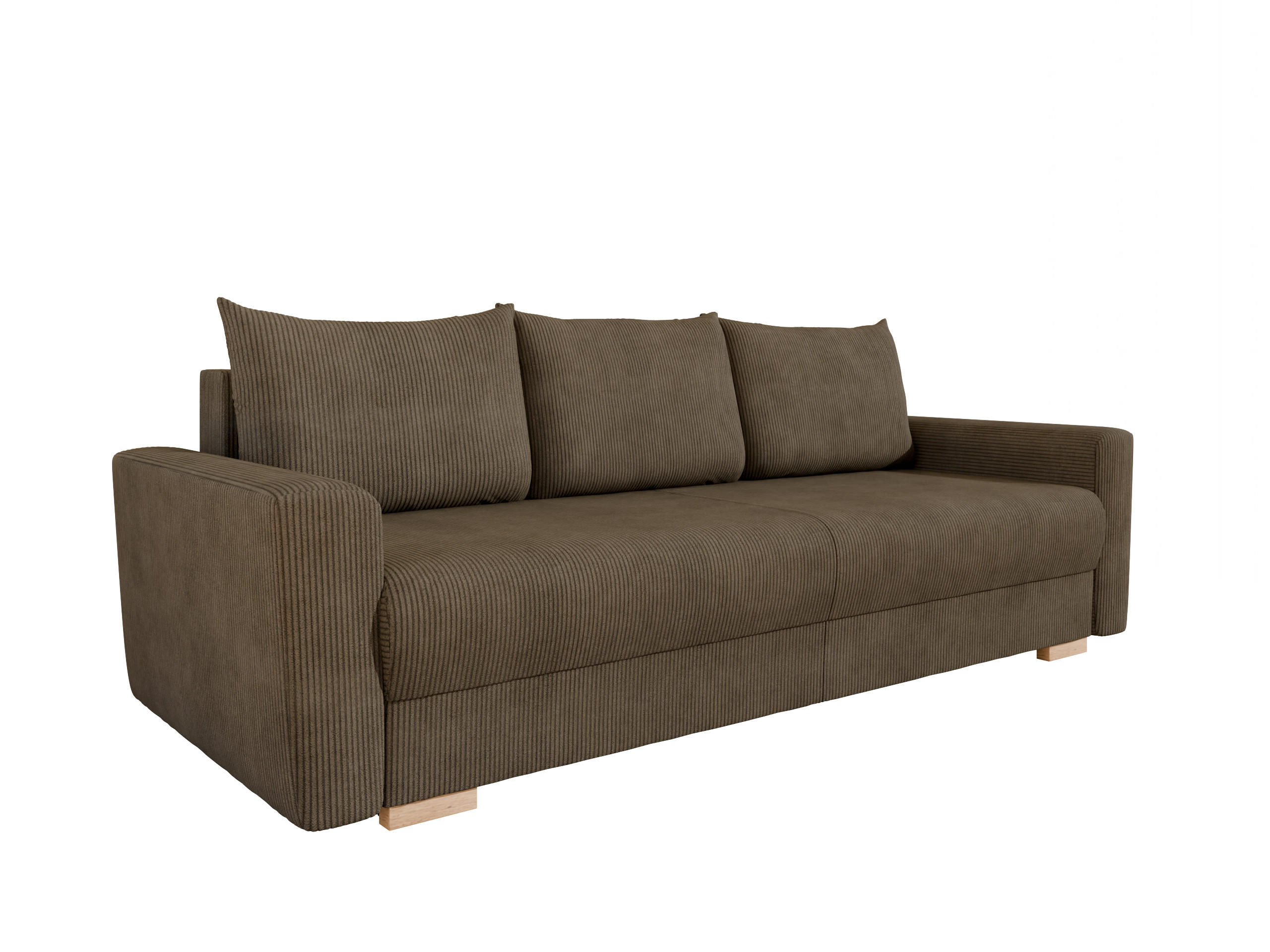 3-SITZER-SCHLAFSOFA ELMA mit Bettfunktion, dunkelbraun - Dunkelbraun, Holz (92.5/79/230cm) - Panda Möbel