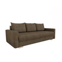 3-SITZER-SCHLAFSOFA ELMA mit Bettfunktion, dunkelbraun - Dunkelbraun, Holz (92.5/79/230cm) - Panda Möbel