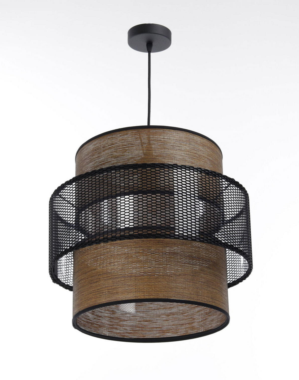 HÄNGELEUCHTE Schwarz 40/35 cm - Braun, Kunststoff (40/1/35cm) - ONZENO