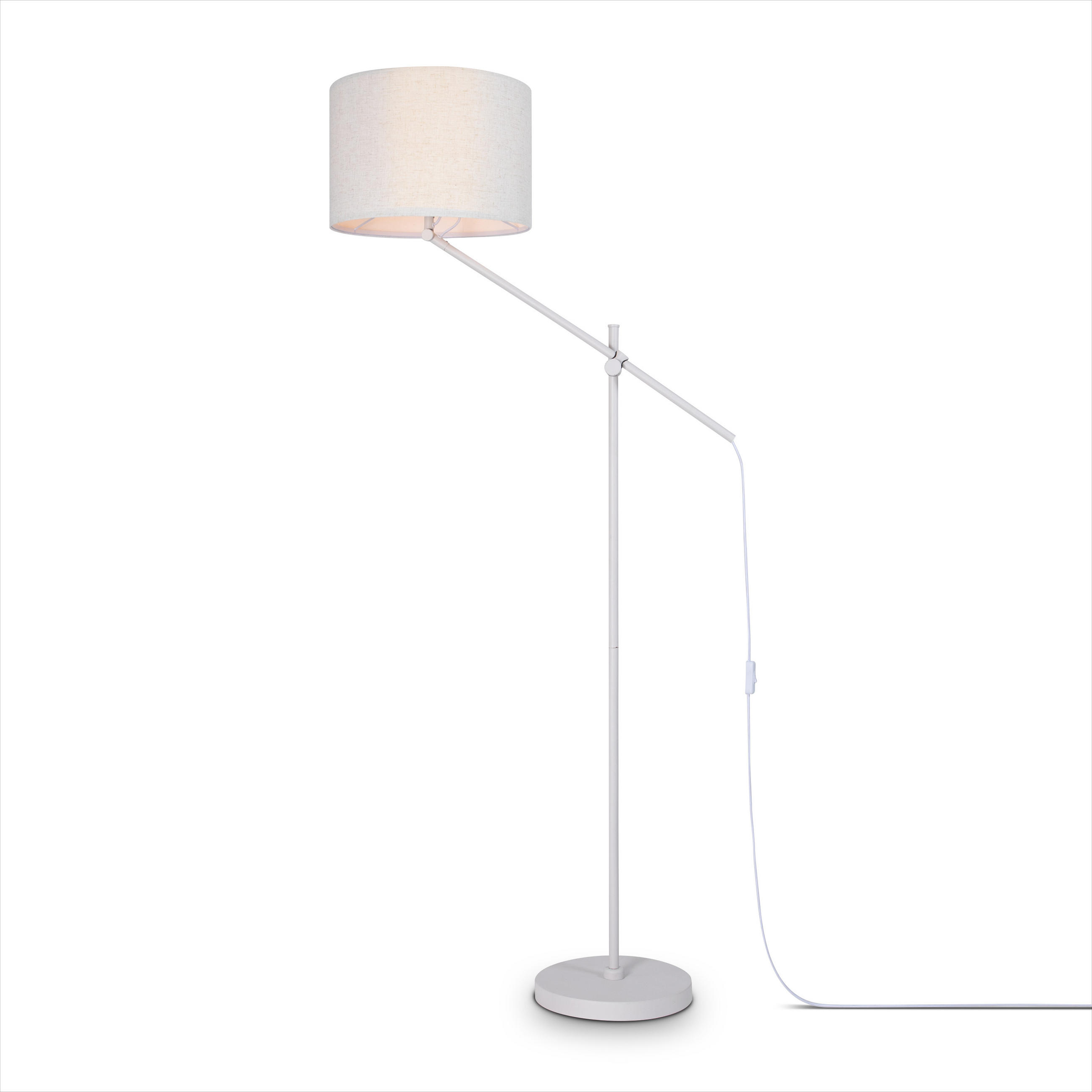 STEHLEUCHTE Tom - Weiß, Metall (83/38/162.2cm) - Paco Home