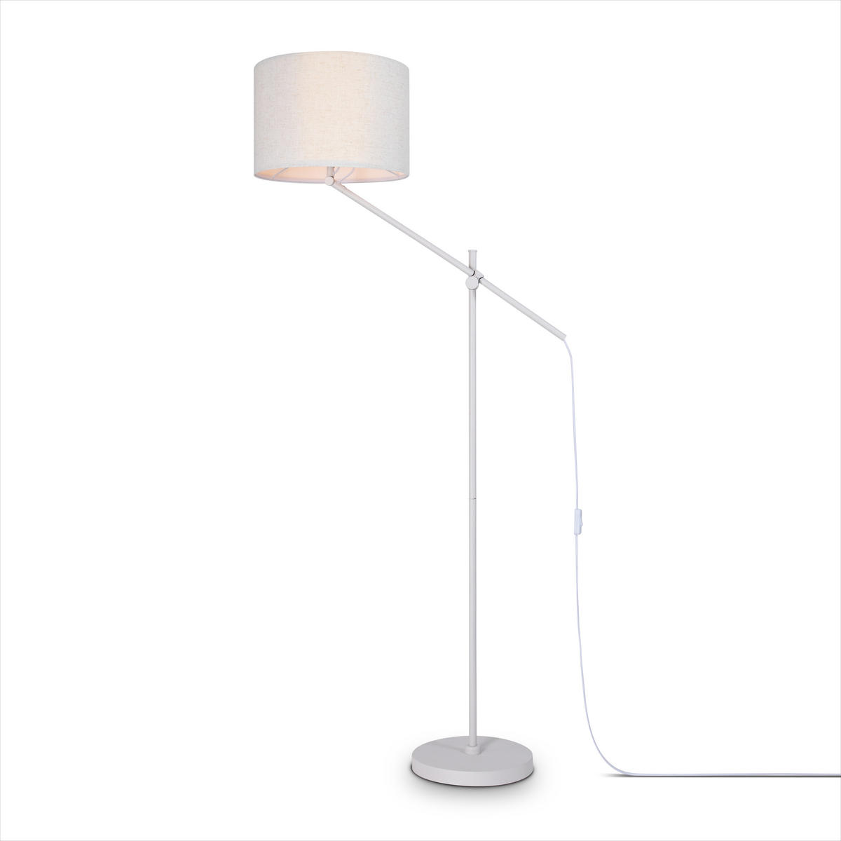 STEHLEUCHTE Tom - Weiß, Metall (83/38/162.2cm) - Paco Home