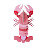 WANDDEKO Papier-Hummer 15/61 cm - Multicolor, Wellpappe (15/61/23cm) - KUNSTLOFT