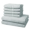 FROTTIERSET Vienna Style Supersoft 6-teilig - Hellgrau, Textil (50/100cm) - Vossen