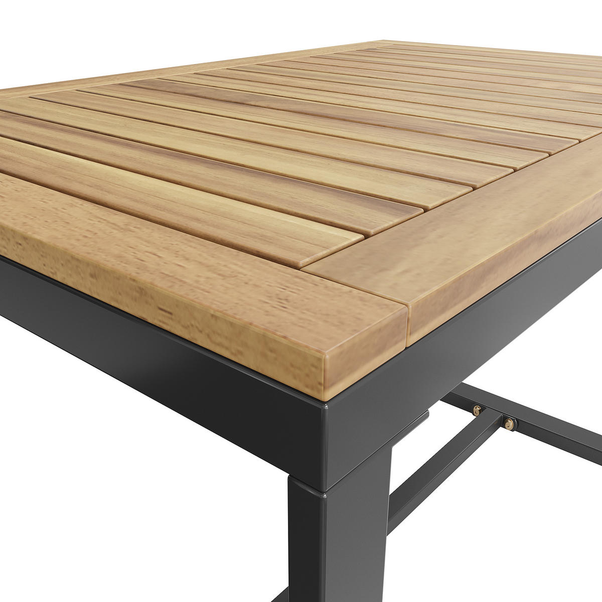 GARTENMÖBEL 100x58x67cm beige aus Metall und Polyester, mit Kissen - Beige, Metall - Modfu