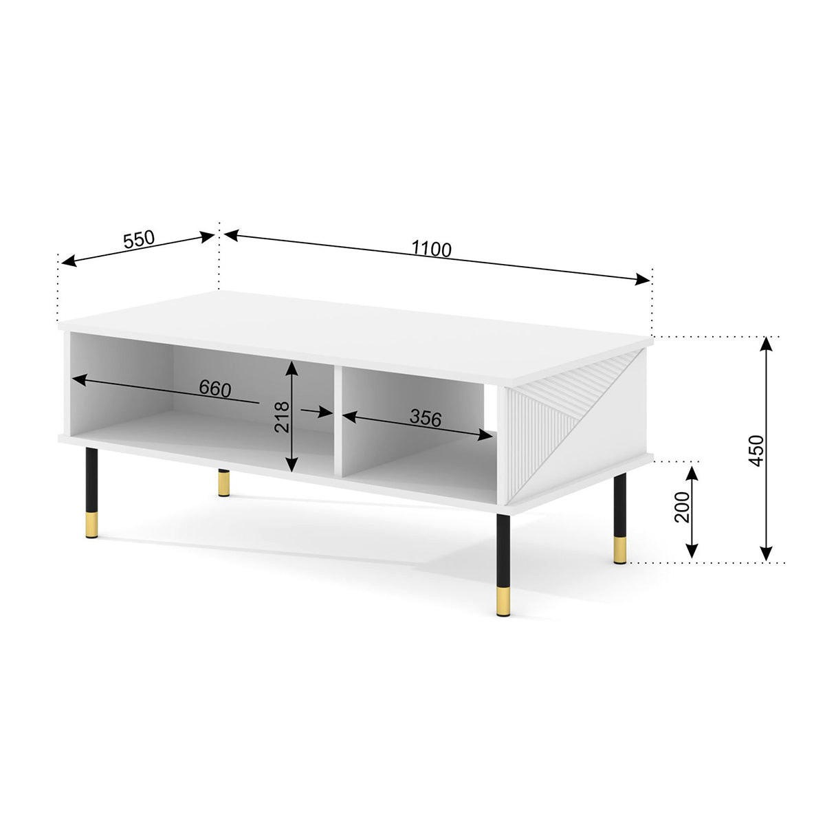 KLUB STOLIĆ Aglaé Bijeli - bijela, drvni materijal (55/110/45cm) - Petits-meubles