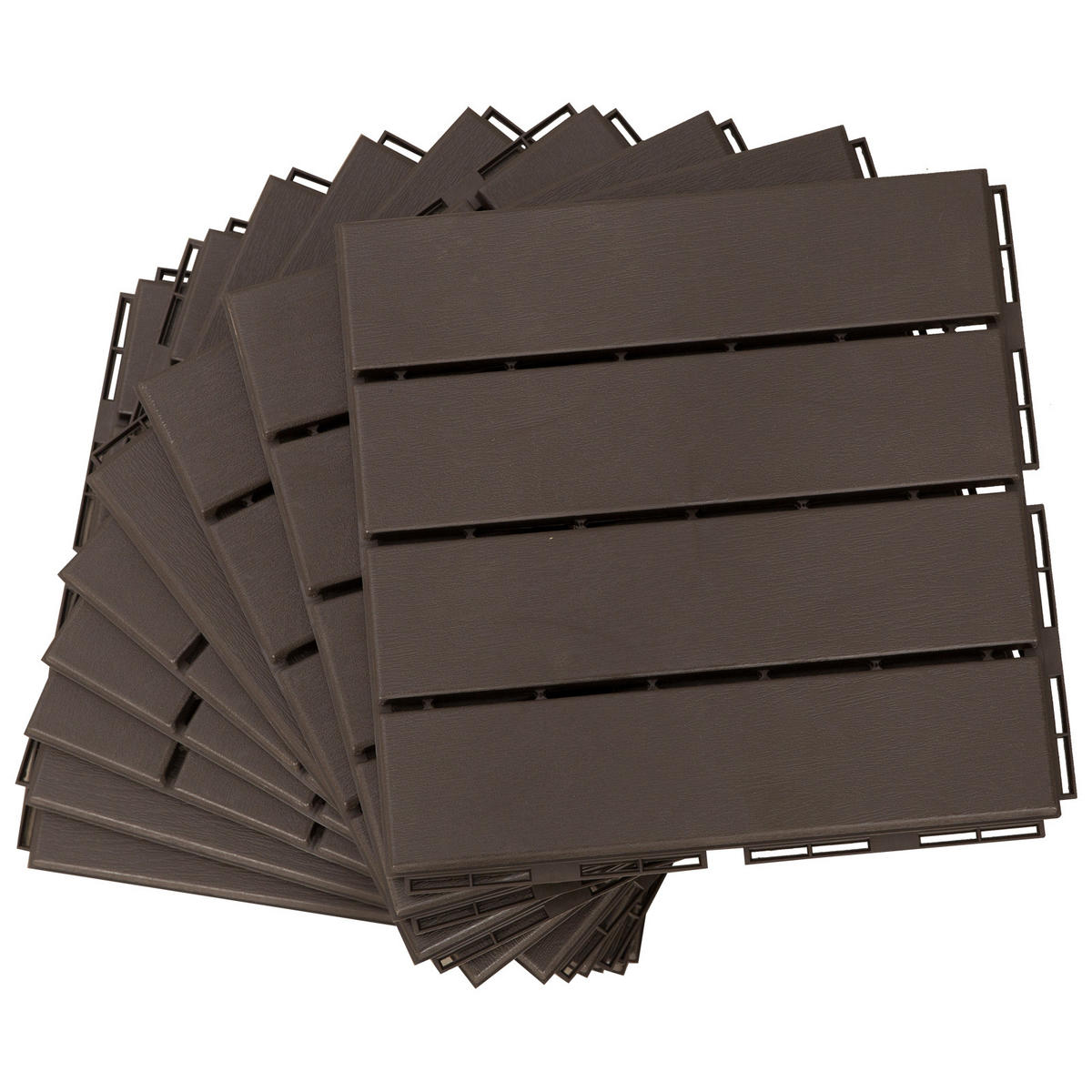 TERRASSENPLATTEN 9er-Set DE-13734 Schokoladenbraun - Braun, Kunststoff (30/30/2cm) - ComfortXL
