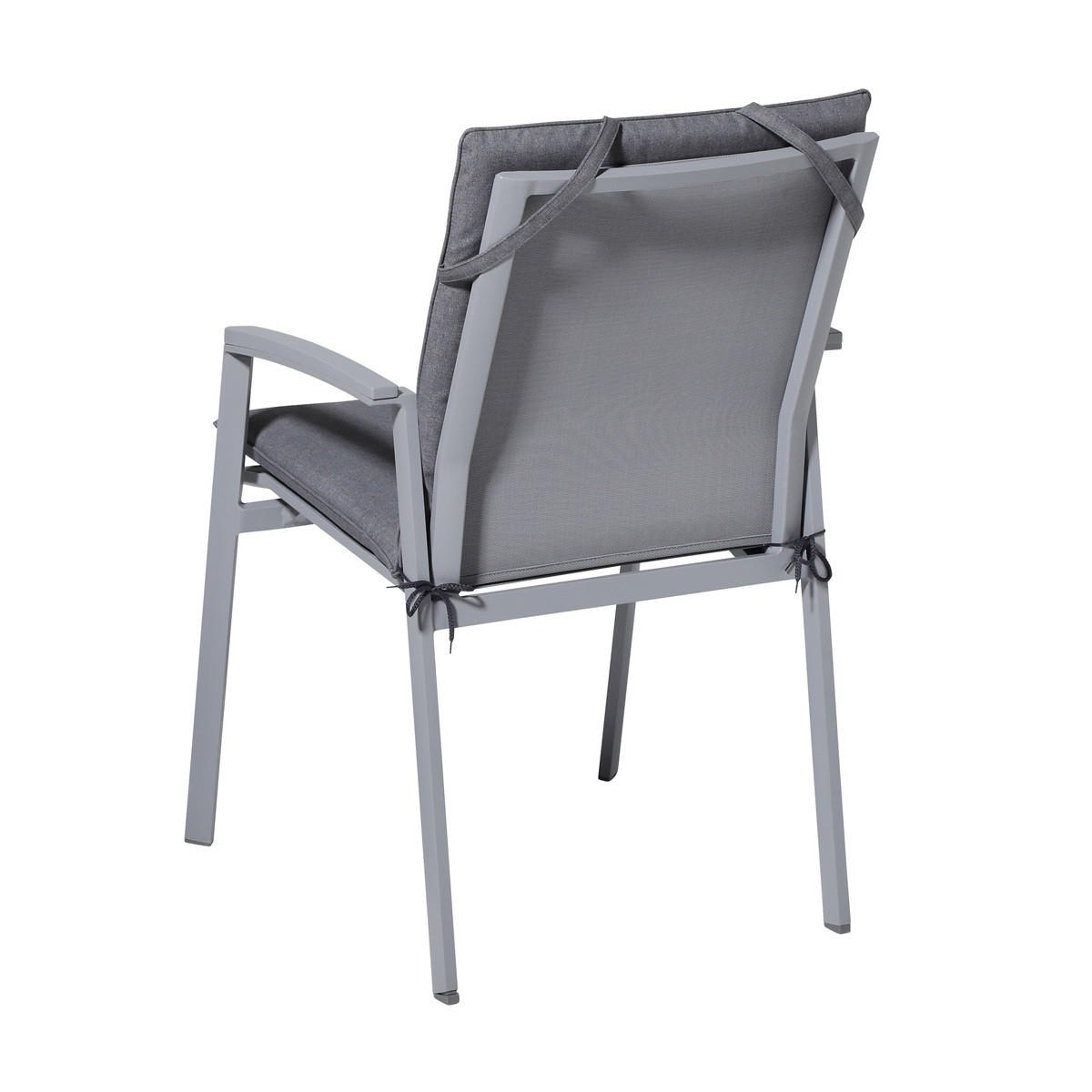 GARTENSTUHLKISSEN Oxford 97/49 cm 4er-Set - Grau, Textil (49/6/97cm) - Madison