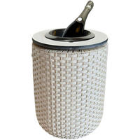 BEISTELLTISCH MIT EDELSTAHL-KÜHLER London Champagner 50 cm - Champagner, Kunststoff (34/34/50cm) - COOTAB Cooler Table