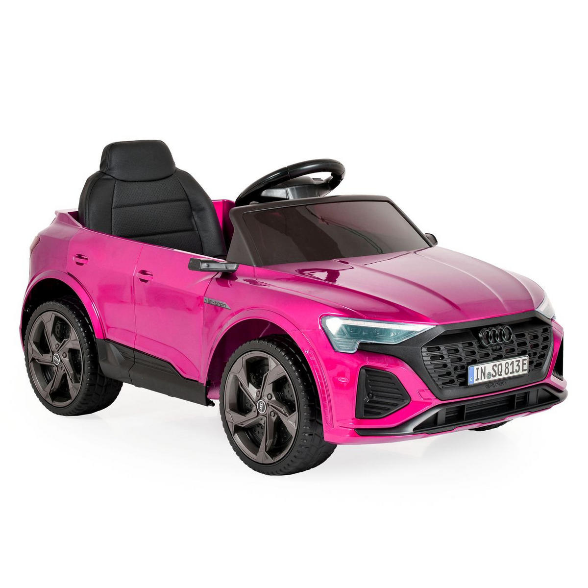 ELEKTROAUTO Audi SQ8 e-tron pink EVA-Reifen Musik Licht MP3-Eingang Gurt - Rosa, Kunststoff (99/54/46cm) - Moni