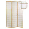RAUMTEILER Canva 3-tlg. Holz, Reispapier - Hellbraun, Holz (120/170/3cm) - DESIGN DELIGHTS