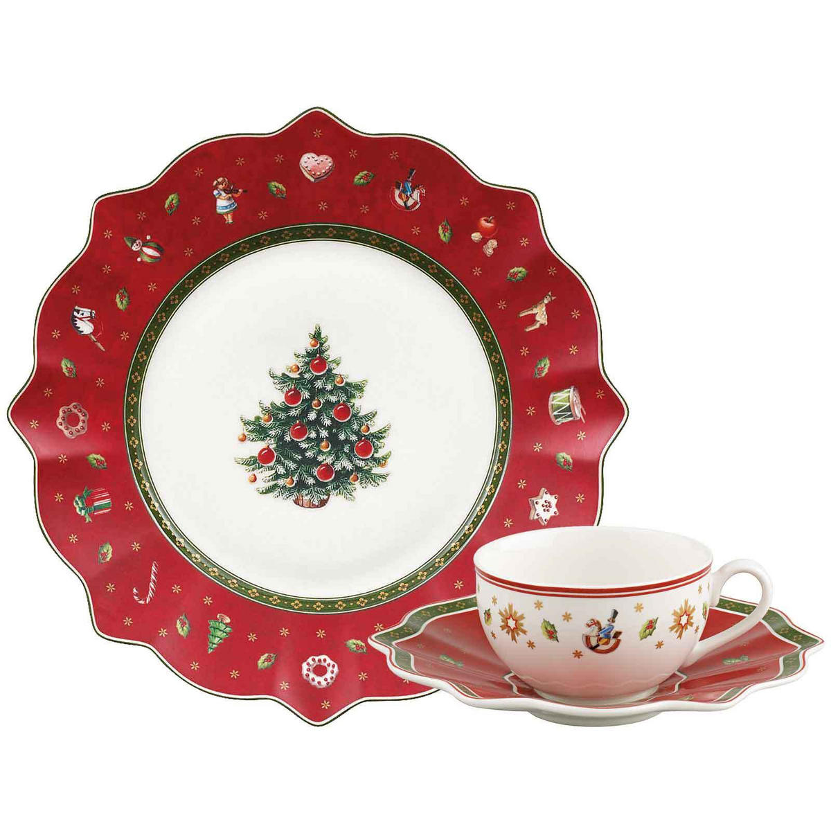 KAFFEESERVICE Toy's Delight rot 18er Set - Rot, Keramik (1/1/1cm) - Villeroy & Boch