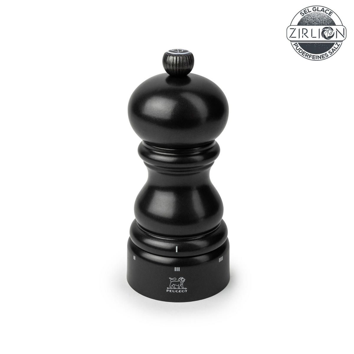 SALZMÜHLE Paris uSelect 12cm Buchenholz Satinschwarz Zirkonia-Mahlwerk - Schwarz, Holz (5.9/12/5.9cm) - PEUGEOT