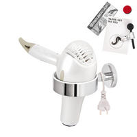 HAARTROCKNERHALTER LUCENTE, Edelstahl - Chromfarben, Metall (10/5.8/14.5cm) - bremermann