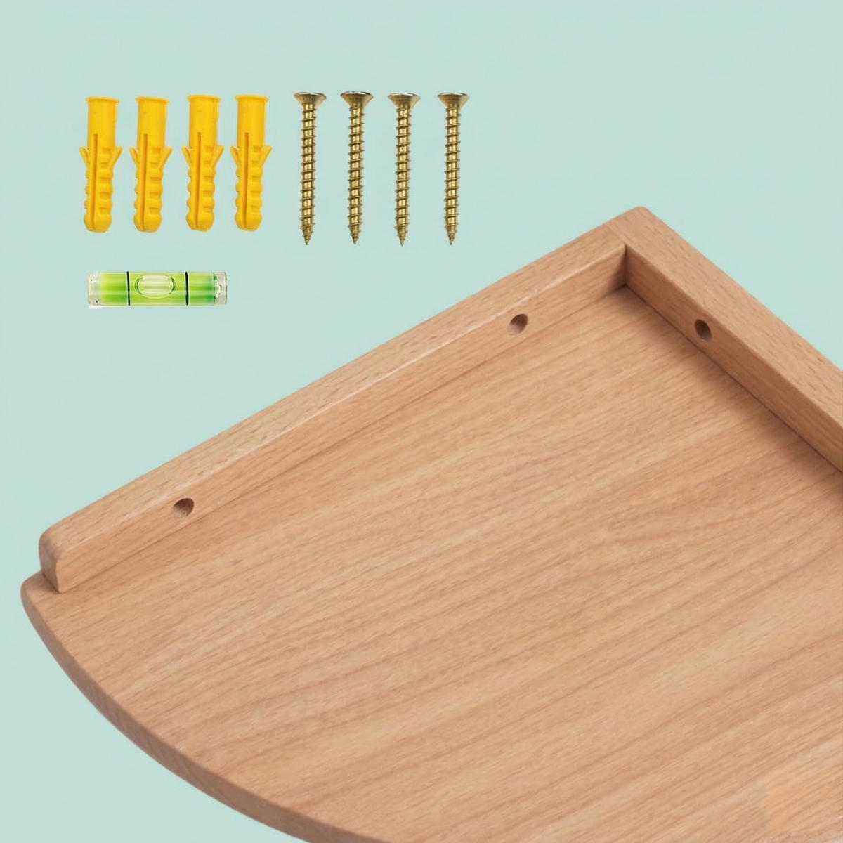 ROHOVÁ pol. - svetlohnedá, drevo (25/3/25cm) - Relaxdays