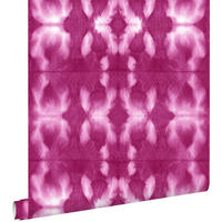 TAPETE Tie-Dye Shibori Muster 53 cm x 10.05 m - Pink, Papier (53/1000cm) - ESTAhome