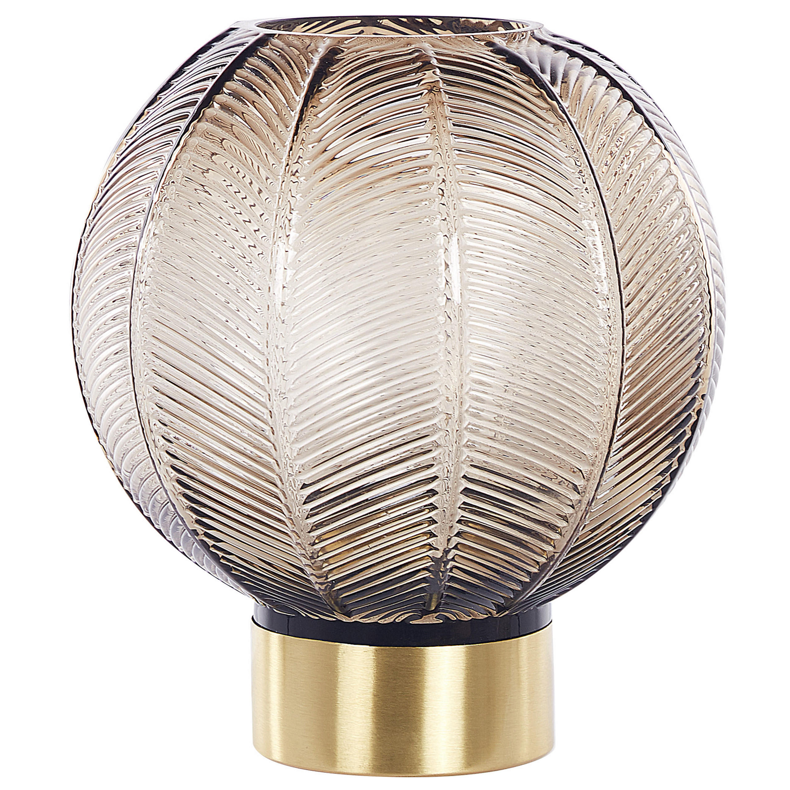 BLUMENVASE Glas braun Felli - Braun, Glas (24cm) - Beliani