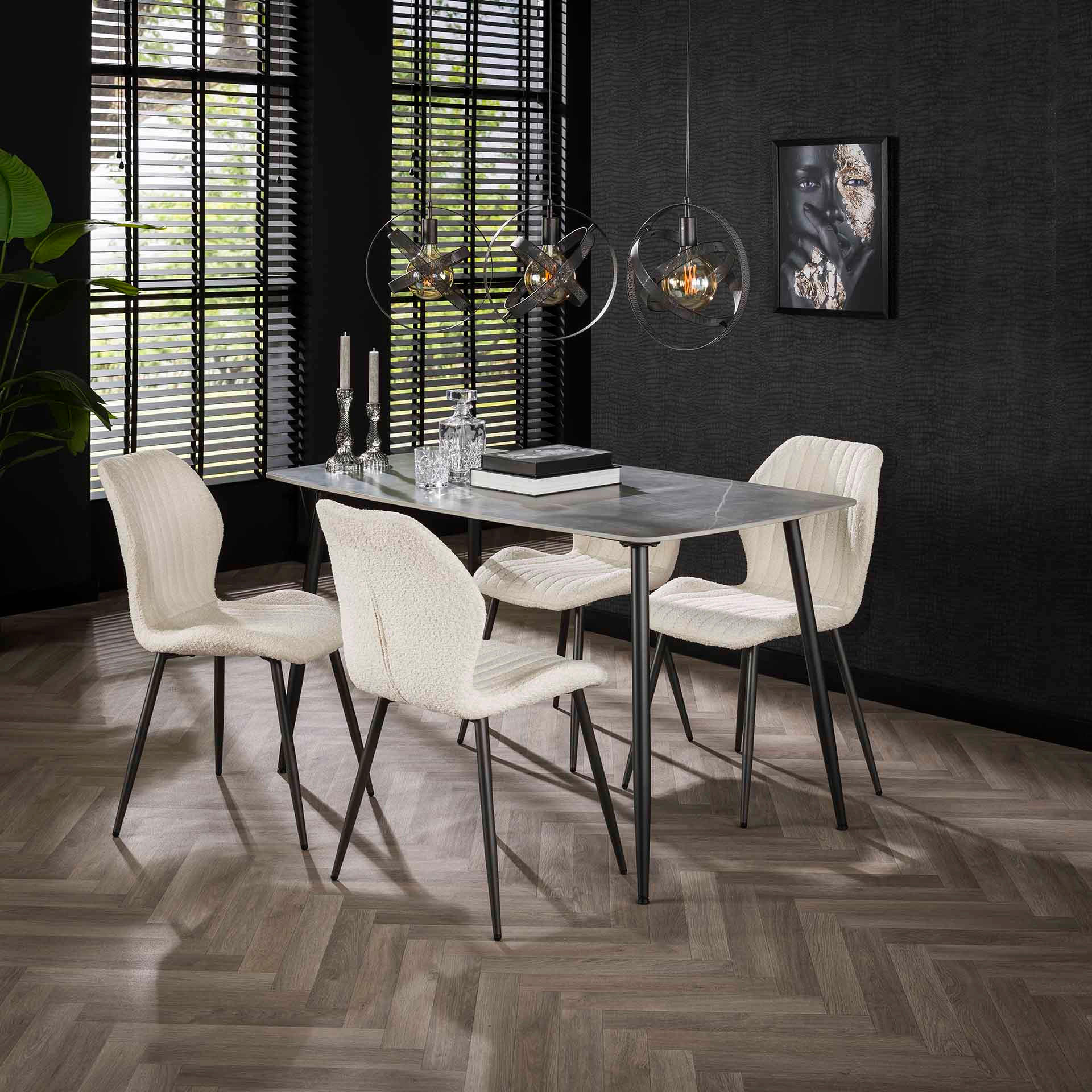 ESSTISCH Cera Grau 80/140/77 cm - Grau, Keramik (80/140/77cm) - Hoyz Collection