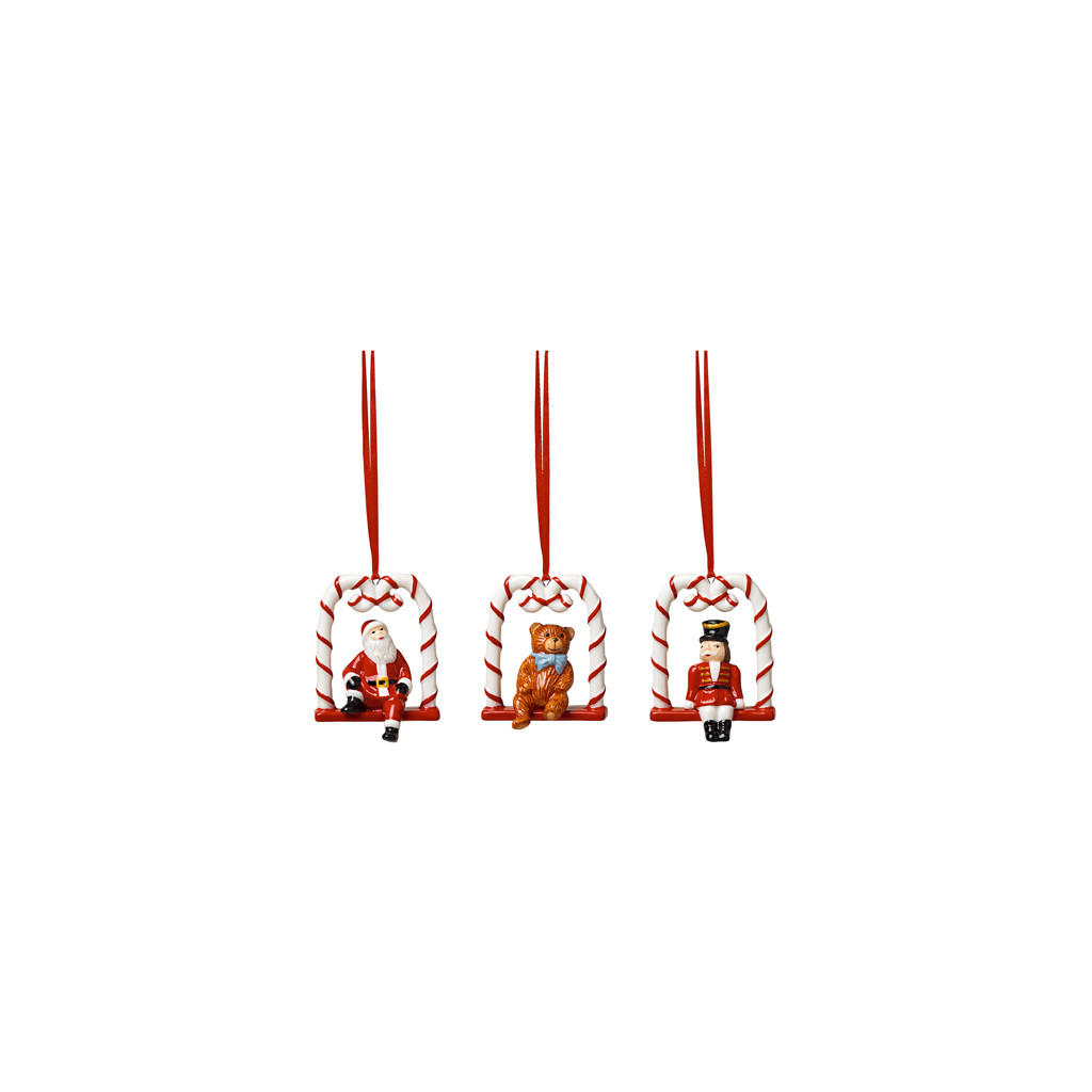 ORNAMENTE SCHAUKEL Nostalgic Ornaments bunt 3er Set - Multicolor, Keramik (1/1/1cm) - Villeroy & Boch