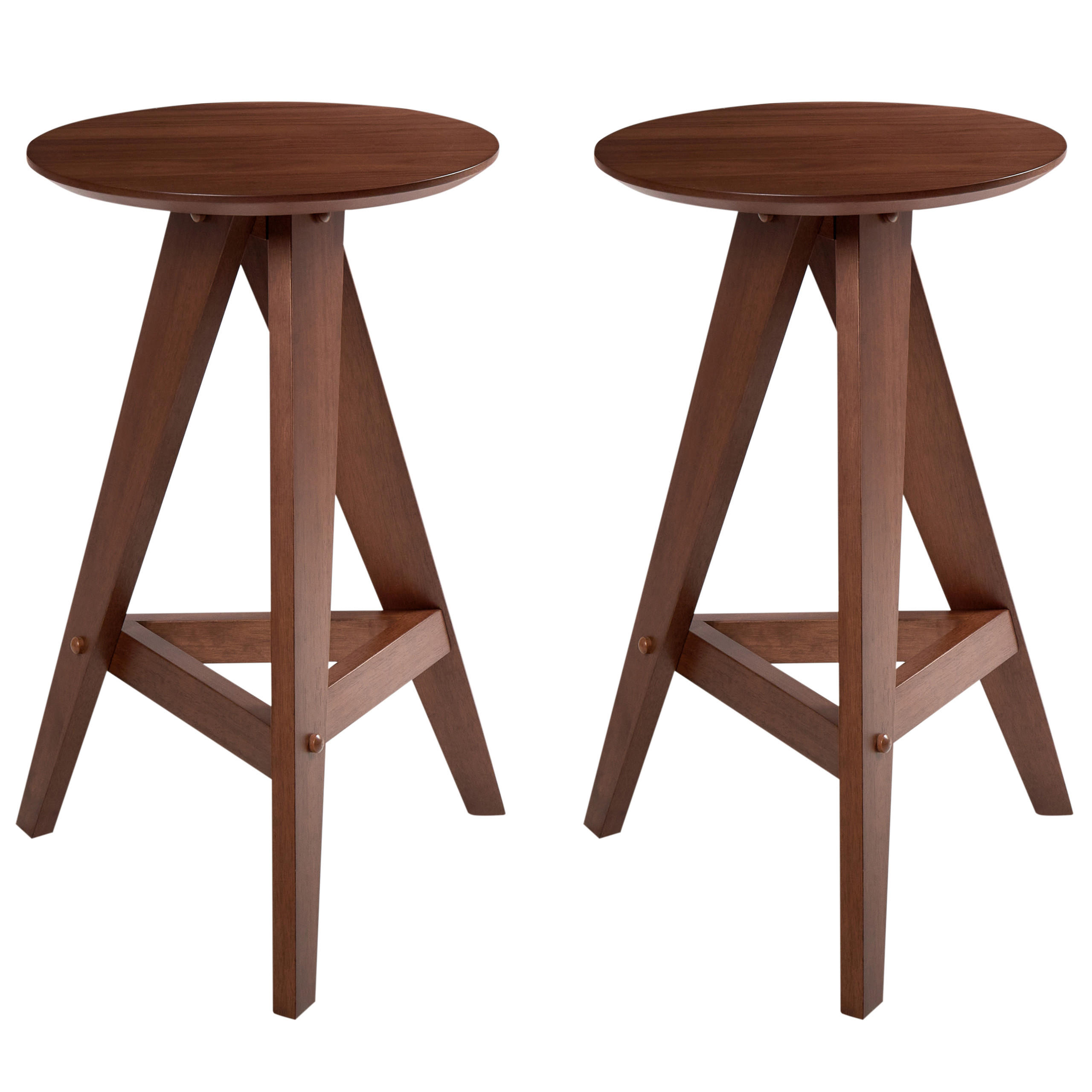 SCAUN DE BAR set de 2 maro inchis Aroma