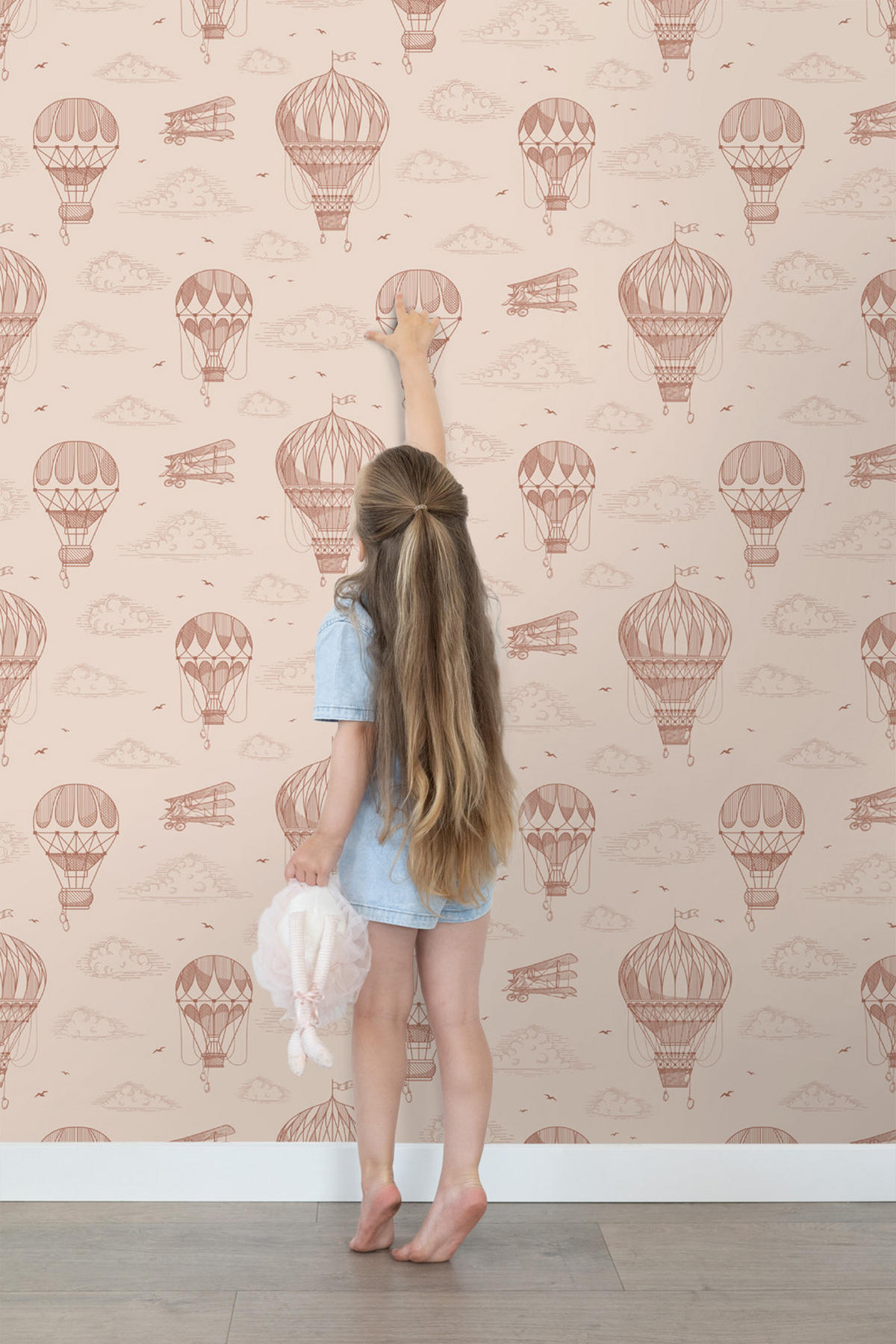 TAPETE Luftballons 50 x 900 cm - Pink, Papier (50/0.1cm) - ESTAhome