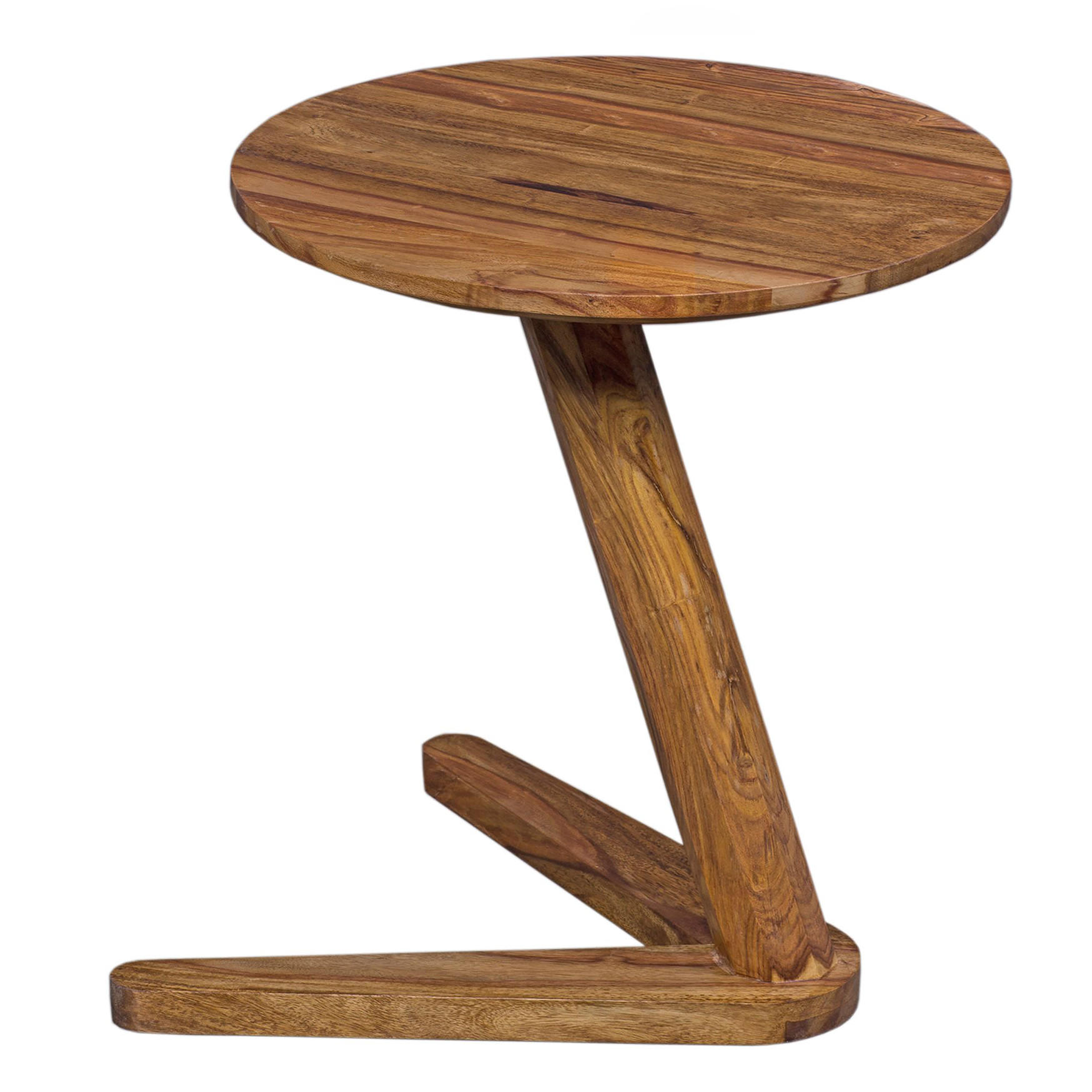 BEISTELLTISCH – Rund Massivholz 50 cm Höhe - Braun, Holz (45/45/50cm) - KADIMA DESIGN