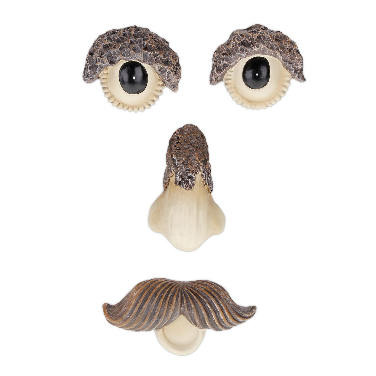 BAUMGESICHT - Multicolor, Kunststoff (5/10/2cm) - Relaxdays