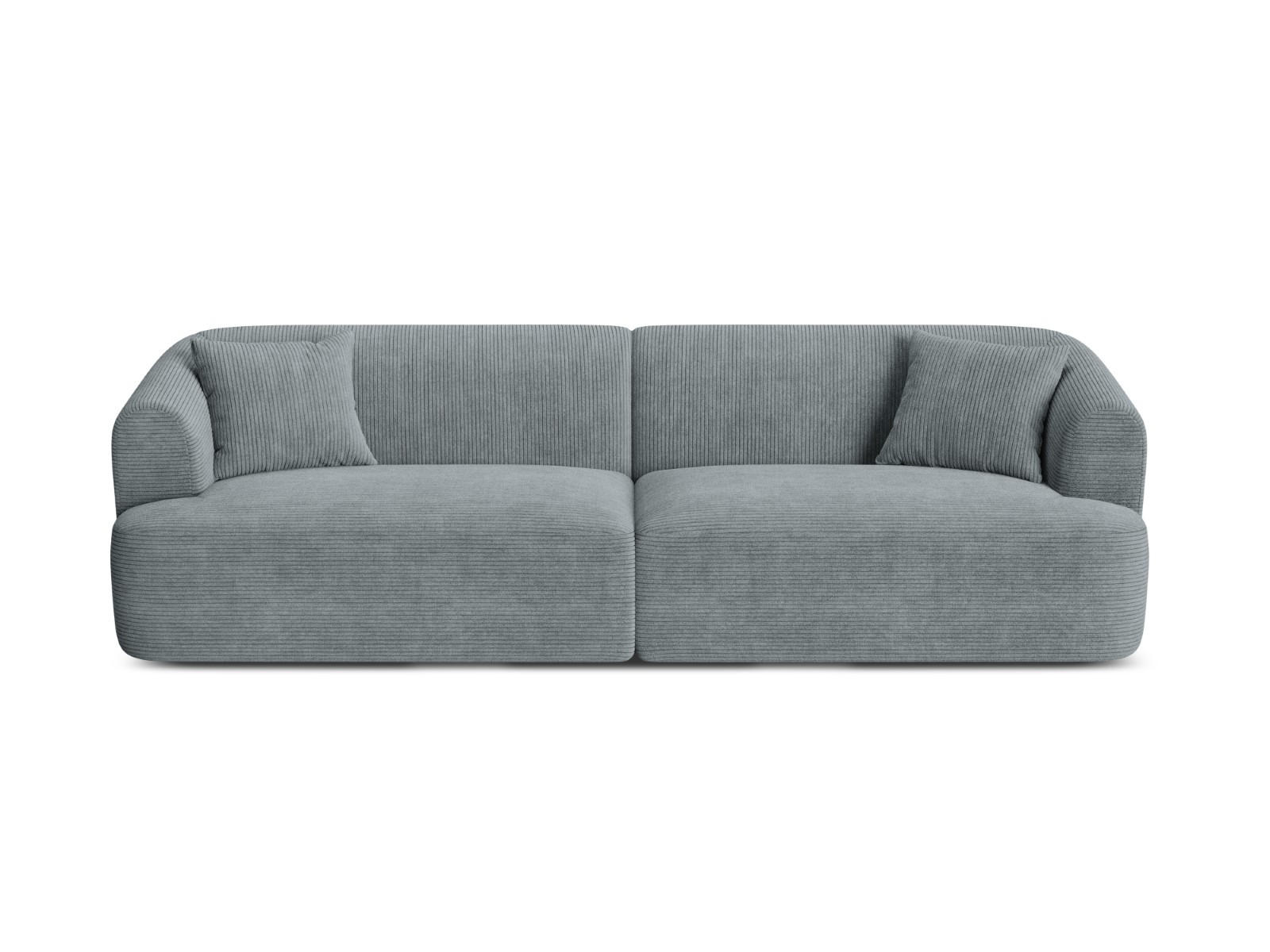 MODULARES-SOFA Campi aus Cord dunkelgrau 4 Sitzplätze - Dunkelgrau, Textil (90/70/255cm) - Cosmopolitan Design