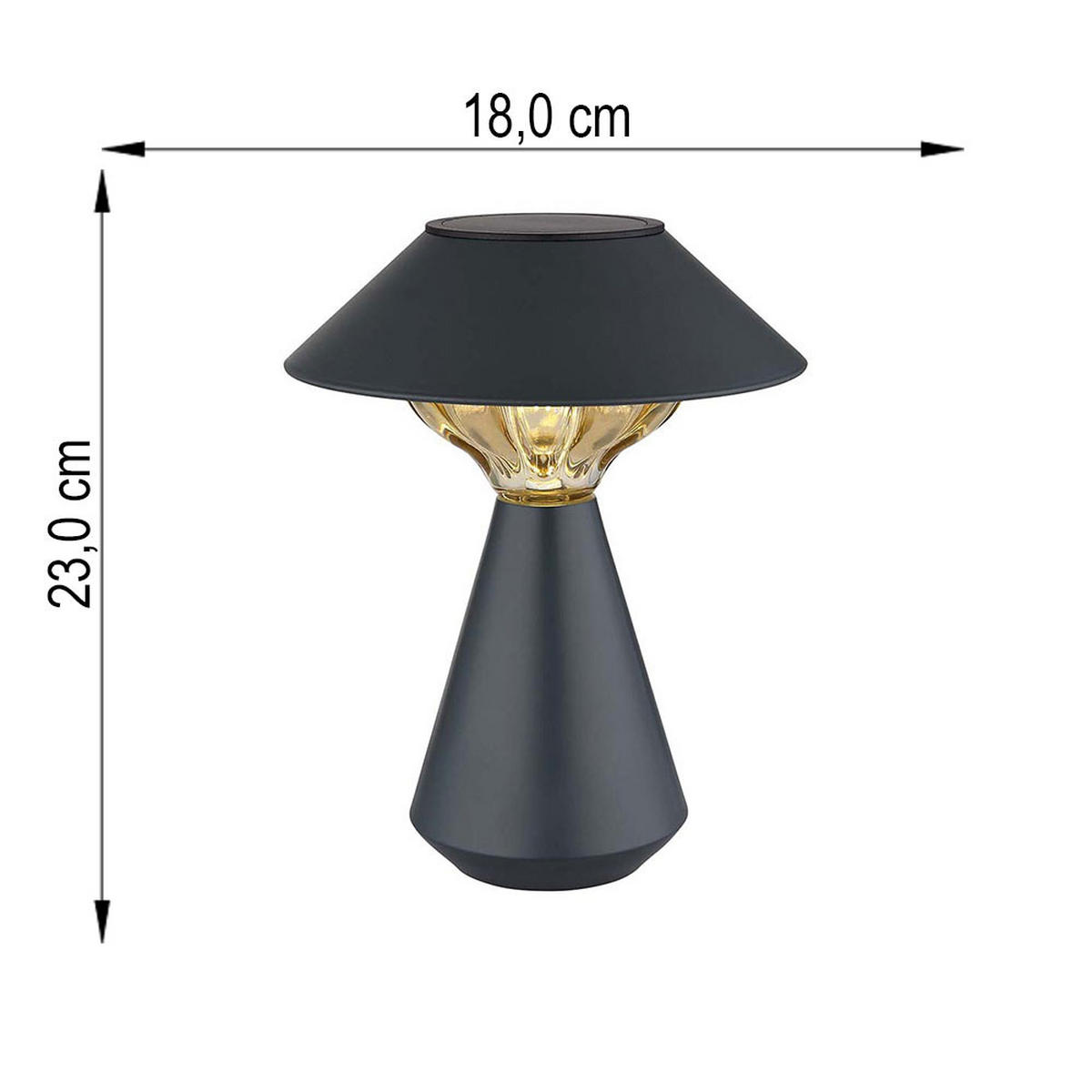 LED AUSSENLEUCHTE Metall Anthrazit - Anthrazit, Metall (18/18/23cm) - Globo Lighting