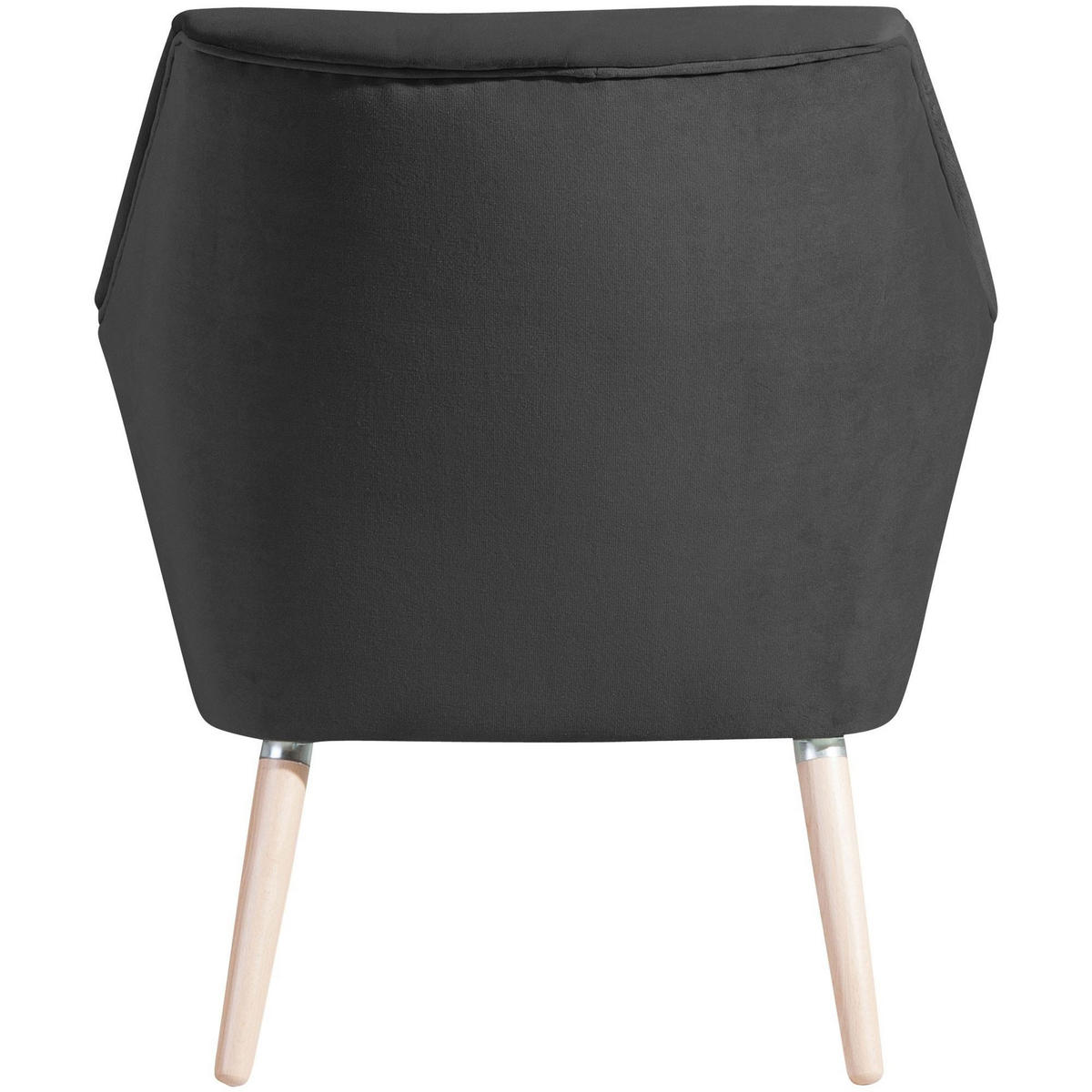 SESSEL Kachka Bezug Samtvelour Buche natur / anthrazit - Anthrazit, Kunststoff (71/81/67cm) - 58aufmkessel