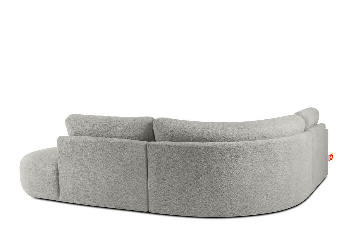 ECKSOFA RECHTS ZUCCO, Hellaschgrau - Hellgrau, Holz/Holzwerkstoff (224/293cm) - KONSIMO®