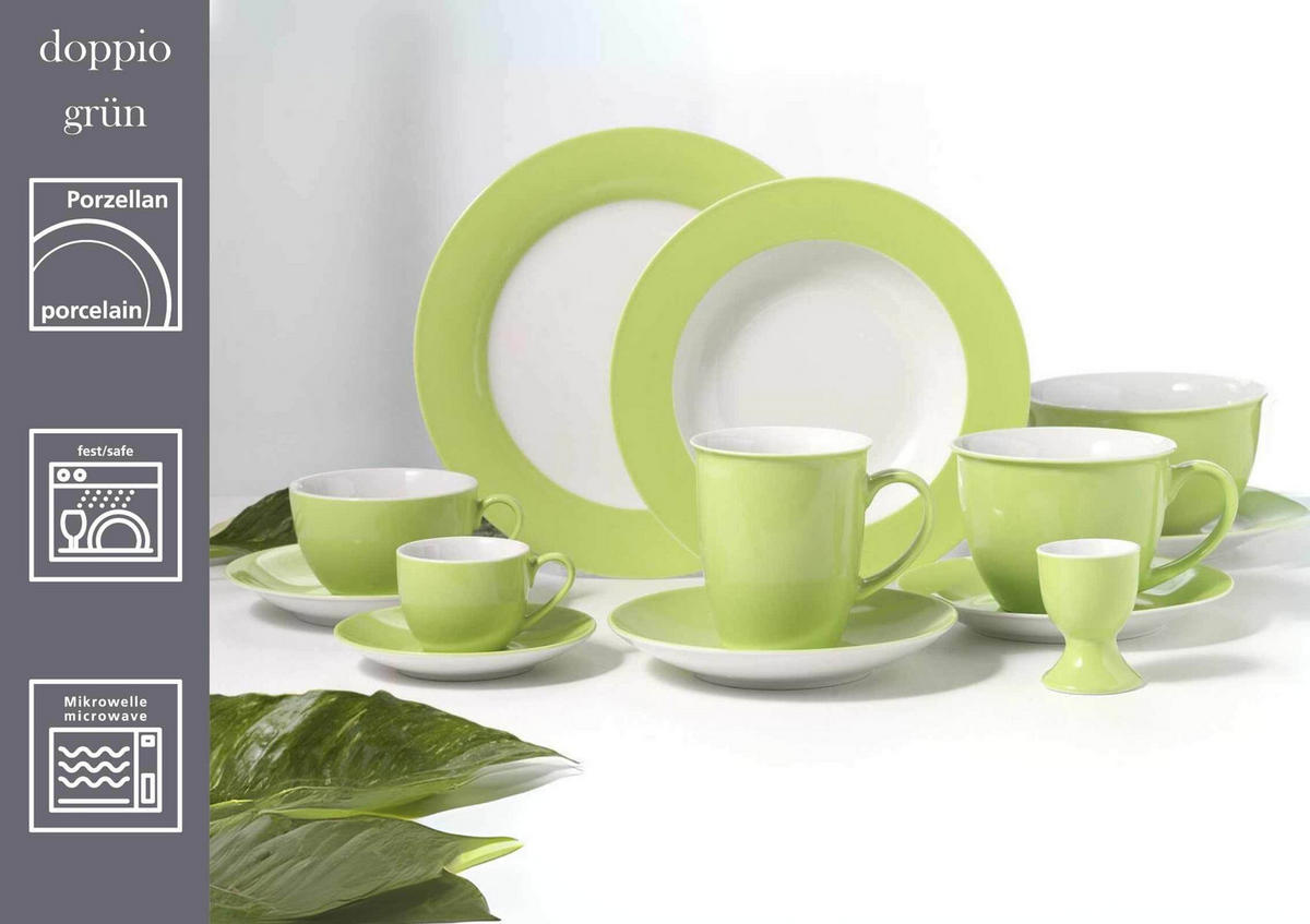 EINSTEIGER-SET Doppio Grün 16er Set - Grün, Keramik (1/1/1cm) - Ritzenhoff Breker