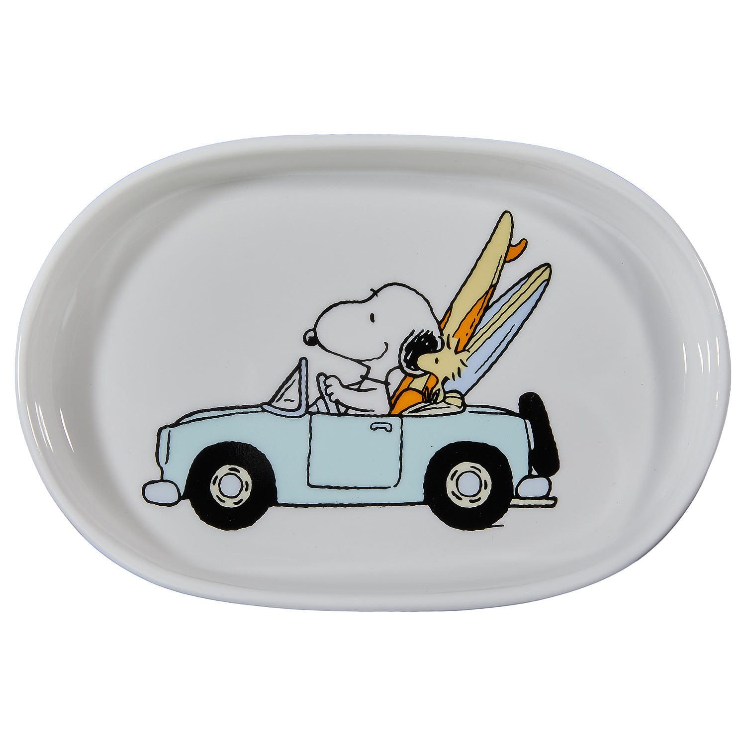 DEKOTELLER Peanuts Snoopy im Cabriot - Weiß, Keramik (2cm) - Butlers