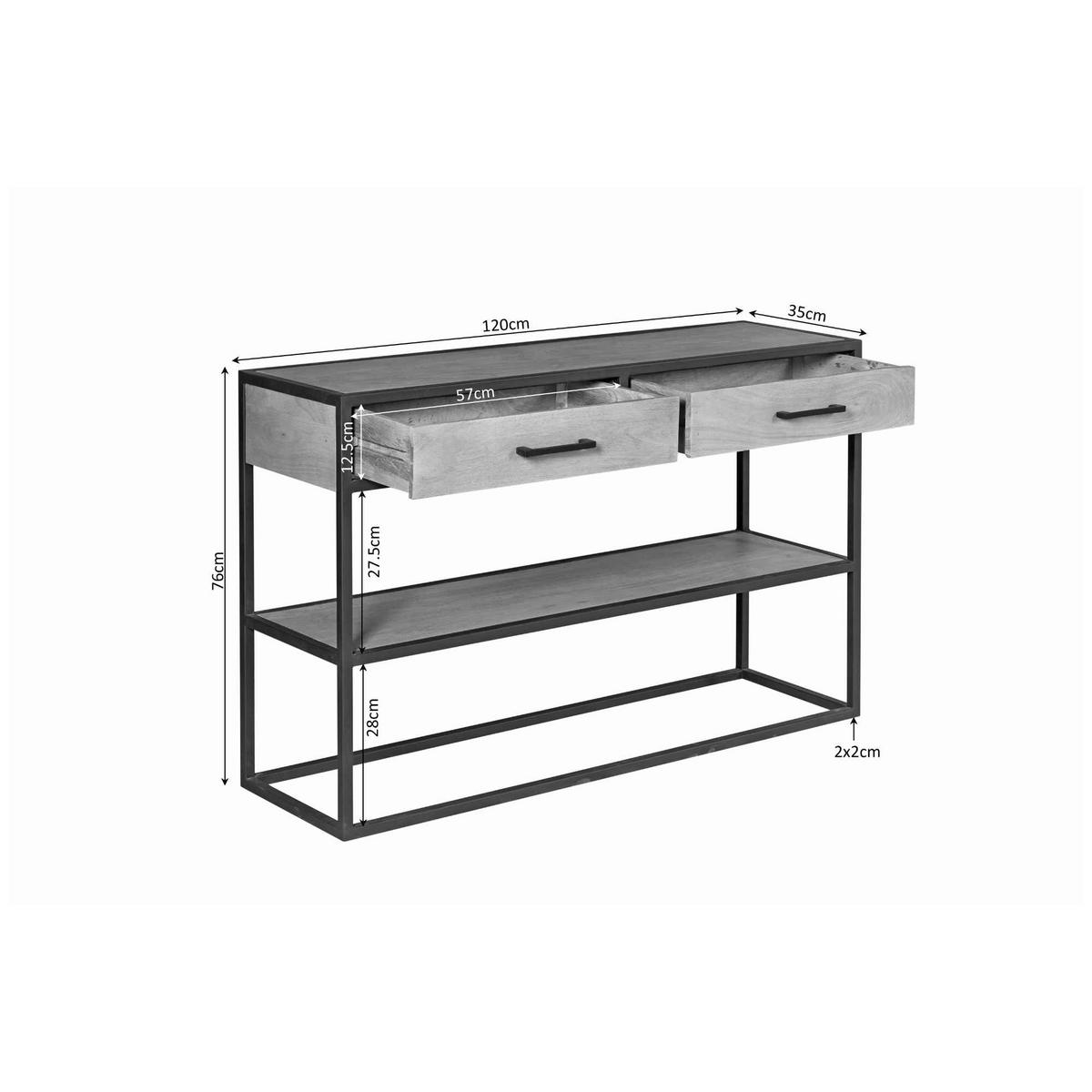 BEISTELLTISCH Denver Braun 35/120/76 cm - Braun, Holz (35/120/76cm) - Starfurn