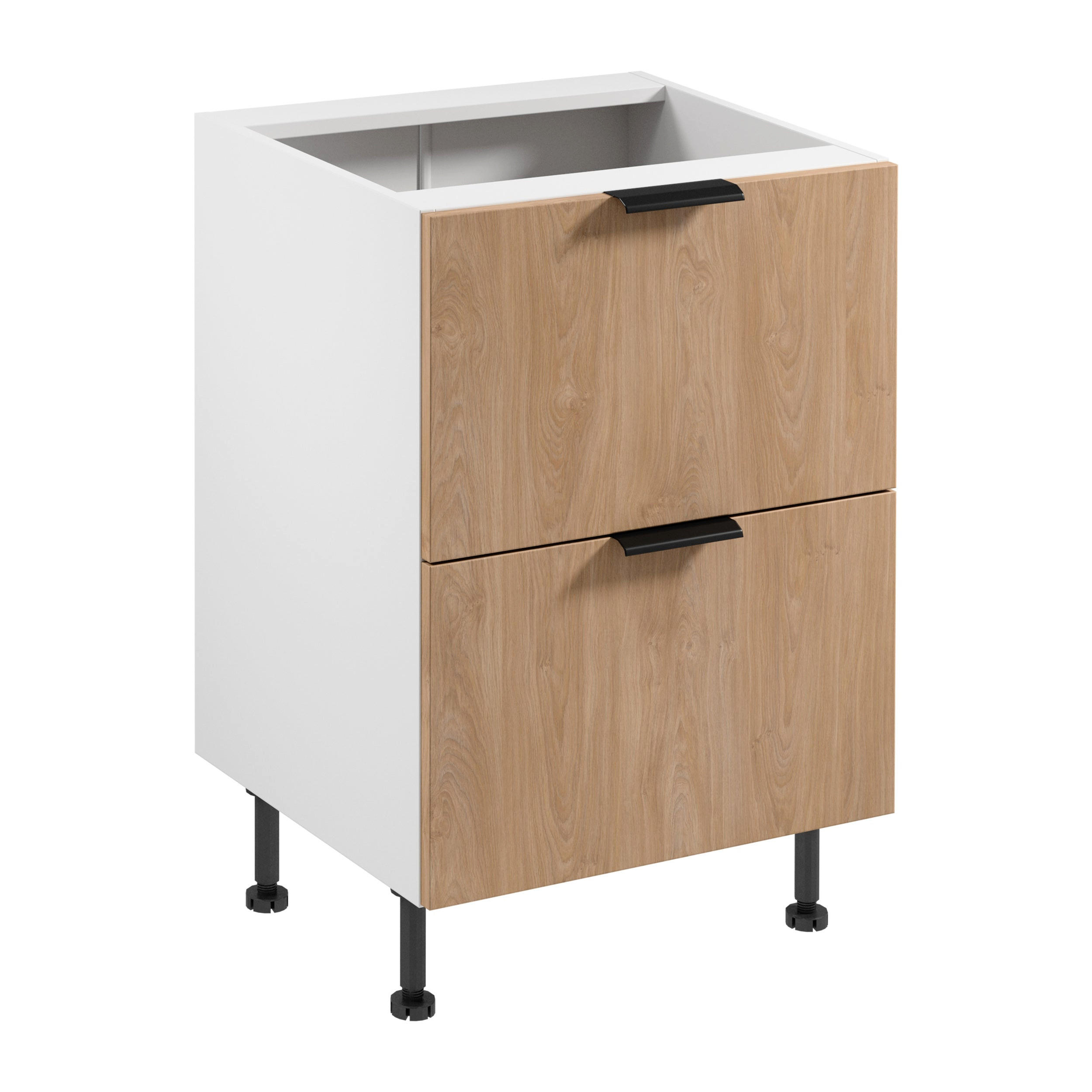 UNTERSCHRANK D60S2 AX – Sorento Weiß Sonoma Eiche – Weiß / Sonoma Eiche - Weiß/Sonoma Eiche, Holzwerkstoff (60/87/52cm) - ROYAL24_MARKT