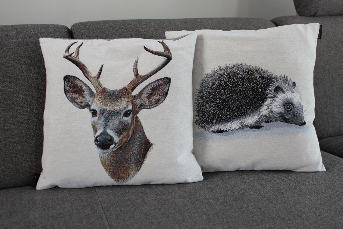 KISSENHÜLLE BERGWELTEN - Braun, Textil (45/45cm) - Yve! decoration