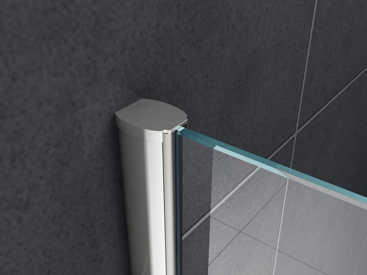 DUSCHWAND STRETTO Klar 140 x 200 cm 8 mm ESG - Klar, Glas (140/200cm) - Glasdeals