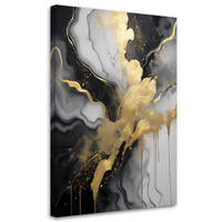 WANDBILD abstrakter glamour goldmarmor - Goldfarben, Textil (40/60cm) - Feeby