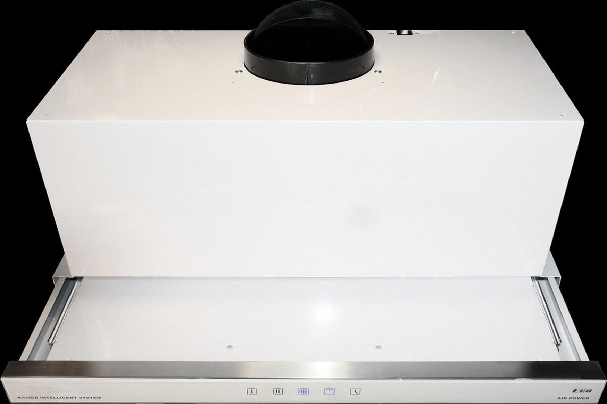 DUNSTABZUGSHAUBE EA 644 W Eco 60 cm Weisses Glas / Edelstahl - Weiß, Metall (60/26/28cm) - Kaiser Küchengeräte